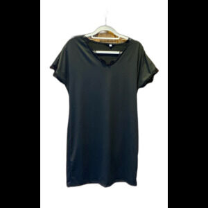 Black NEW Dress, Swimsuit Coverup, Pajamas, or Nightgown Sz Large Lace Neckline